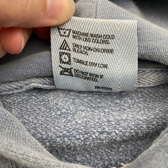 Black Moose Trading Post Sweatshirt Hoodie Mens Medium Blue Gray Kittery Maine - Picture 10 of 11